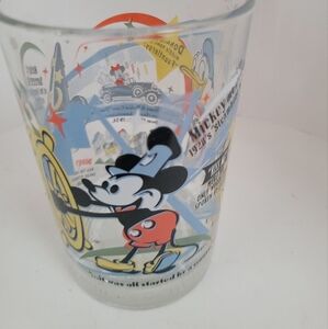 Disney 100 Years Of Magic Mickey Pluto Donald Drinking Glass Tumbler McDonald's